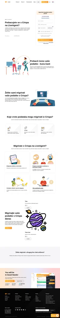 LiveAgent je rješenje za korisničku podršku koje povezuje više kanala u jedno sučelje. Migrirajte s Crispa na LiveAgent i počnite ostvarivati prednosti u svom polju rada.