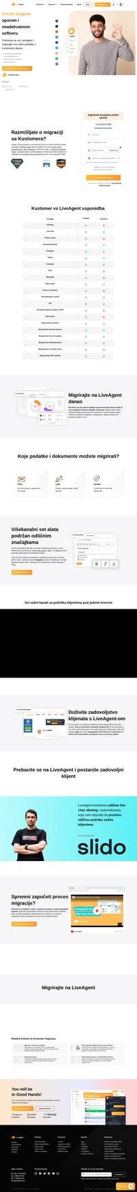 Migrirate s Kustomera? LiveAgent vam može pomoći riješiti sve od emaila do društvenih medija i baze znanja. Migrirajte besplatno danas.