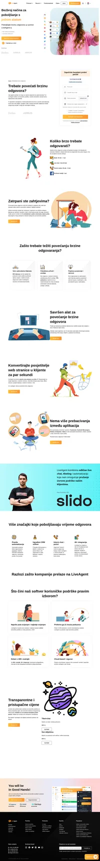 Poboljšajte svoju brzinu odgovora za 26% uz LiveAgent. Vaši klijenti će biti oduševljeni i vaša prodaja će porasti. isprobajte LiveAgent danas.