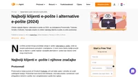 Otkrijte najbolje klijente e-pošte i najbolje alternative e-pošte za samostalne preduzetnike, početnike, mala i srednja poduzeća i poduzeća.