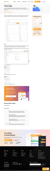 Prikupite više informacija o svojim ticketima . Polja za tickete mogu se prilagoditi s više informacija kako biste ih lakše održavali.