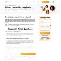 Označavanje zahtjeva za podršku da je na čekanju znači da je potrebno više vremena da bude riješen. Kada je zahtjev za podršku označen kao na čekanju, njegov je mjerač vremena za SLA pauziran