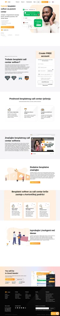 LiveAgent-ov besplatni softver pozivnog centra omogućuje vam primanje i upućivanje poziva u vašem pregledniku ili u našoj mobilnoj aplikaciji. Uživajte u neograničenoj povijesti snimanja poziva.