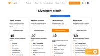 LiveAgent nudi planove koji počinju od 15 $ po agentu mjesečno i uključuju tiketiranje putem e-pošte, značajku chata uživo, bazu znanja i još mnogo toga. Cijeli paket dostupan je za 69 $ po agentu mjesečno.