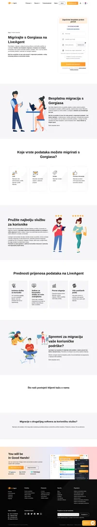 Tražite migraciju s Gorgiasa? Isprobajte besplatnu migraciju na LiveAgent. Možemo migrirati sve vaše ljude, tikete, oznake i više, potpuno besplatno.
