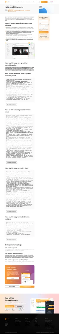 Saznajte kako završiti razgovor profesionalno, uljudno i sa stilom koristeći naše predloške za sve komunikacijske kanale.