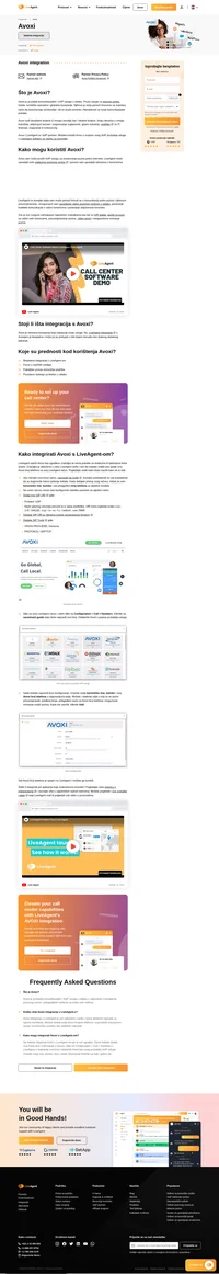 Avoxi je pružatelj komunikacijskih i VoIP usluga u oblaku koji se može iskoristiti za pokretanje vašeg LiveAgent pozivnog centra