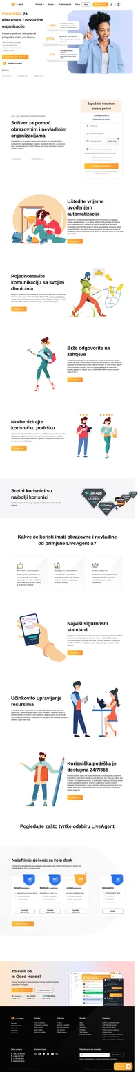 Obrazovanje i nevladine organizacije obično žele izgraditi snažne osobne odnose, jer u njima djeluju. Međutim, dobra je ideja da pokrivaju svoje osobne aktivnosti LiveAgentom kako bi uštedjeli svoje operativne vremenske resurse.