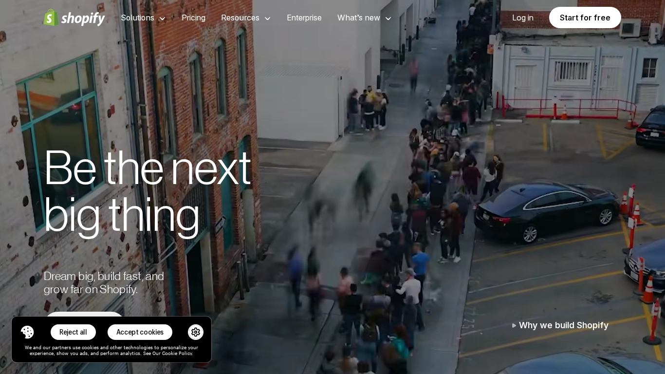 Build, grow, and sell anywhere with Shopify—the all-in-one commerce platform for online, in-person, and global success. Start your free trial!"