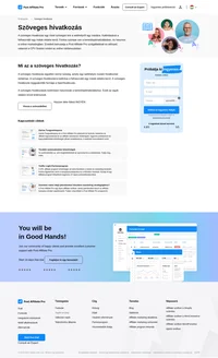A szöveges hivatkozás egyetlen sornyi szöveg, amely egy webhelyre mutató hivatkozást tartalmaz. A szöveges hivatkozásra kattintva a felhasználó egy másik oldalra kerül.