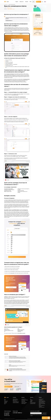 LiveAgent est une solution de help desk qui propose également une base de connaissances. En savoir plus sur la base de connaissances interne et obtenir un essai gratuit.