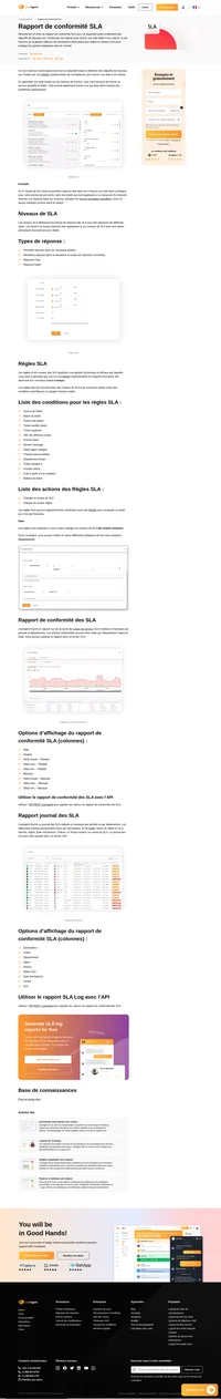 LiveAgent propose un rapport des SLA remplis et manqués pour une période et un département spécifiques. Utilisez les rapports de conformité pour suivre les performances des agents.