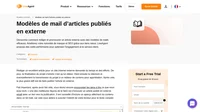Consultez nos modèles de mails pour promouvoir les articles publiés en externe qui renvoient à votre site. Obtenez plus de vues avec ces simples conseils !