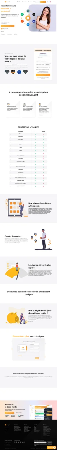 LiveAgent est la solution de service client ultime pour votre entreprise. Venez en aide à vos clients au travers de plusieurs comptes et voies de communication. Apportez une assistance efficace et facile avec les meilleurs outils, et allégez votre charge de travail grâce à un excellent système de tickets. 4 raisons pour lesquelles les entreprises adoptent LiveAgent chat en direct, notre widget de chat en direct est le plus rapide du marché, avec un affichage de chat en 2,5 secondes.