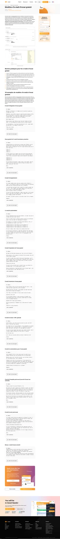 Essai gratuit de modèles d'e-mails pour toutes les occasions. Enregistrez-les dans votre tableau de bord LiveAgent, et envoyez des e-mails d'essai gratuits en toute confiance.