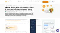 Vous envisagez d'utiliser Tidio pour votre support client sur les réseaux sociaux ? Jetez un coup d'œil à notre revue et découvrez comment il a fonctionné lors de notre test général.
