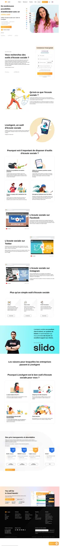 Les outils d'écoute de LiveAgent sont excellents pour les résolution proactive des problèmes. Découvrez tout ce qui se dit aujourd'hui sur votre entreprise.