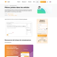Joignez des fichiers aux articles de votre base de connaissances. Essayez la fonction LiveAgent - Pièces jointes dans les articles. Pour en savoir plus, consultez l'article.