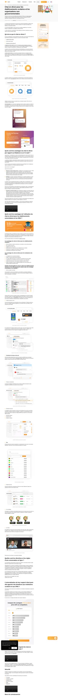 Établissez votre présence en ligne et transformez vos canaux de communication en un service de messagerie instantanée avec chat en direct.