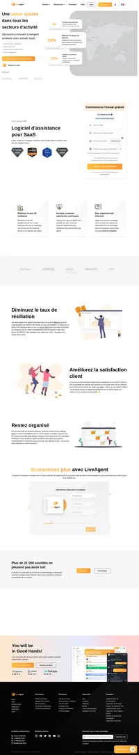 LiveAgent vous aide à améliorer votre activité SaaS et à réduire le taux de résiliation de votre clientèle. LiveAgent regroupe tous les canaux en une seule solution à un prix avantageux.