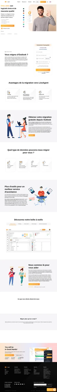 Vous souhaitez migrer d'Outlook vers une solution intégrée de support client ? Jetez un œil et apprenez-en plus sur la migration des données vers LiveAgent.