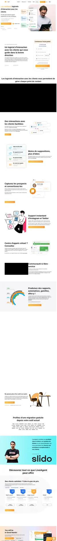 Prenez de l'avance avec un logiciel d'interaction avec la clientèle dès aujourd'hui. Restez à l'affût de toutes les demandes des clients et améliorez leur expérience sur tous les canaux.