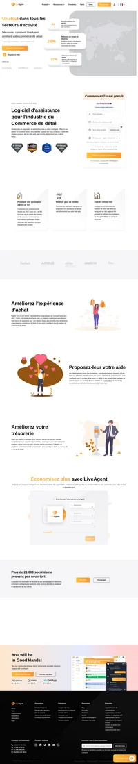 LiveAgent aide l'industrie du commerce en fournissant le meilleur service client possible. LiveAgent - une solution omnicanal dédiée à la satisfaction des clients.
