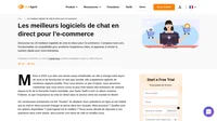 Vous recherchez le meilleur logiciel de chat en direct pour votre eCommerce ? Nous avons comparé les 20 meilleures solutions de chat en direct pour vous permettre de vous décider facilement.