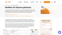 Nos modèles personnalisables pour les réponses des médias sociaux aux requêtes générales peuvent être enregistrés sous forme de messages préenregistrés et utilisés directement dans LiveAgent