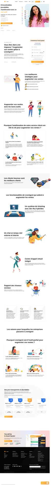 LiveAgent combine un excellent service de chat en direct, de ticketing et d'automatisation afin de vous fournir un support exceptionnel. Augmentez vos ventes grâce à LiveAgent dès maintenant.