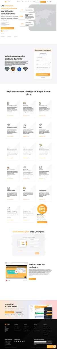 LiveAgent est en mesure de répondre aux exigences de plusieurs secteurs d'activité. Découvrez comment LiveAgent peut répondre à vos besoins et améliorer votre support client.