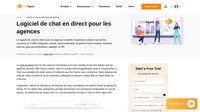 Attirez la clientèle de votre agence et fournissez une assistance instantanée aux visiteurs de votre site Web grâce au logiciel de chat en direct le plus rapide du marché.