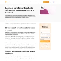 Vous voulez apprendre comment transformer des clients mécontents en défenseurs de vos intérêts ? Lisez ce qui suit et découvrez des conseils sur la façon de changer pour renverser la situation.