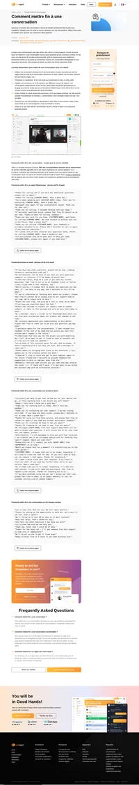 Apprenez à terminer une conversation de manière professionnelle, polie et stylée grâce à nos modèles prédéfinis utilisables sur tous les canaux de communication.