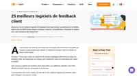 Pour vous aider à faire le bon choix lors de la sélection d'un logiciel de feedback client, nous avons dressé une liste de 25 logiciels sur le marché.