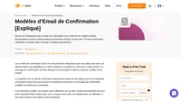 Utilisez nos modèles d'e-mail de confirmation pour rassurer vos utilisateurs qu'ils ont rempli toutes les étapes requises d'un processus (paiement, inscription, etc.).