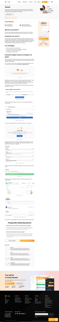 L'intégration d'Asana vous permet de gérer tous vos projets à partir de LiveAgent. Il suffit de l'intégrer via Zapier et de commencer à en tirer des avantages.
