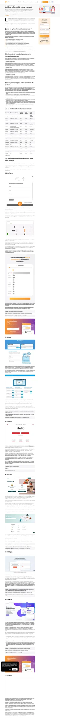 Laissez-vous inspirer et découvrez les meilleurs formulaires de contact et leurs avantages pour les entreprises, les clients et la génération de prospects.