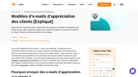 Personnalisez et enregistrez nos modèles d'appréciation des clients directement dans LiveAgent. Envoyer des e-mails d'appréciation n'a jamais été aussi facile !