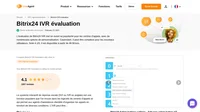 Bitrix24 est un logiciel IVR populaire avec de multiples cas d'utilisation. Découvrez les performances de son IVR dans notre évaluation de l'IVR de Bitrix24.