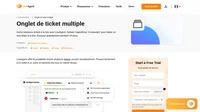 Si vous voulez être plus efficace, re ne vous bloque. Les onglets de tickets multiples vous permettent de résoudre plusieurs tickets en même temps.