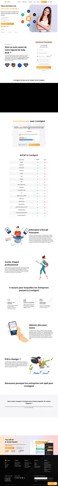 Vous cherchez une solution différente pour Aircall? Jetez un coup d'oeil chez LiveAgent et voyez les avantages. Commencez à partir d'aujourd'hui votre essai gratuit et fournissez un meilleur support.