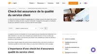 Vous vous efforcez de maintenir la qualité de votre service clientèle au plus haut niveau ? Si c'est le cas, notre liste de contrôle de l'assurance qualité du service clientèle peut vous y aider !