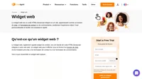 Un widget web est une bande de code HTML/Javascript intégrée à votre site web. Un widget web peut se présenter sous la forme d'un bouton de chat ou d'autres options.