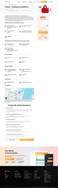 Comment contacter le service clientèle de Canva par email, par chat en direct, par téléphone, par les réseaux sociaux et par le support libre-service.