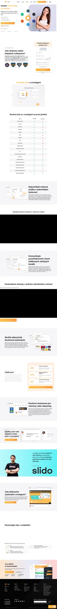 LiveAgent je ideální alternativou pro Rocket.Chat. Nabízí vícekanálový help desk pro různé firmy po celém světě.