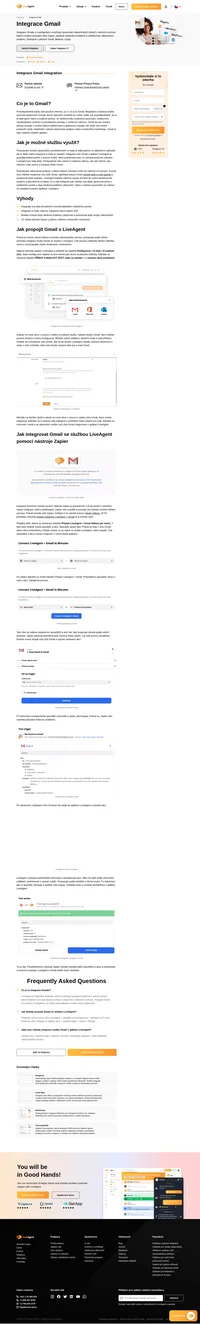 Integrace se službou Gmail umožňuje vaší firmě sledovat dotazy zákazníků ze služby LiveAgent. Jednoduše ji integrujte prostřednictvím nástroje Zapier a začněte získávat výhody.