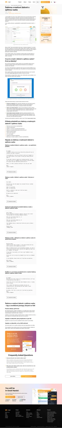 Šablony e-mailových žádostí o zpětnou vazbu vám pomohou komunikovat s potenciálními i stávajícími zákazníky a budovat s nimi smysluplná spojení.