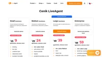 Plány LiveAgent začínají na 15 $/agent/měsíc a zahrnují e-mailový ticketing, funkci live chatu, znalostní bázi a další. Kompletní balíček je k dispozici za 69 $/agent/měsíc.