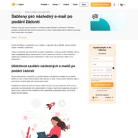 Následný e-mail po podání žádosti - jak ho napsat co nejlépe? Podívejte se na naše osvědčené postupy a bezplatné šablony, které můžete ihned použít.